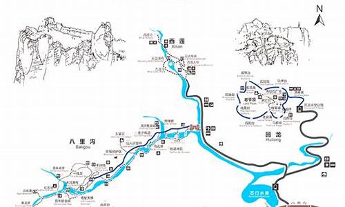 八里沟景区导览图_八里沟景区导览图高清